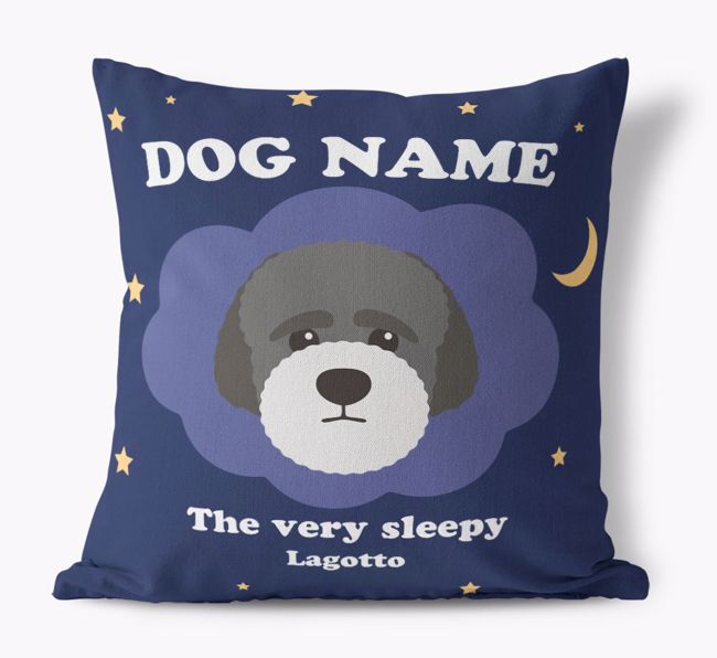 Very Sleepy: Personalised {breedFullName} Canvas Cushion